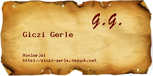 Giczi Gerle névjegykártya